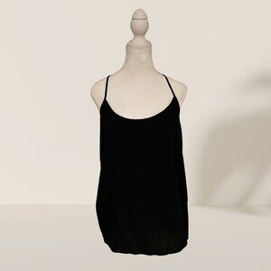 Old Navy Black Rayon Racerback Tank Top